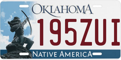 OK license plate 195ZUI