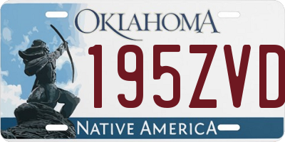 OK license plate 195ZVD