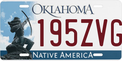 OK license plate 195ZVG