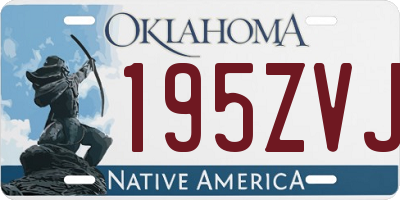 OK license plate 195ZVJ