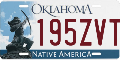 OK license plate 195ZVT