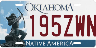 OK license plate 195ZWN