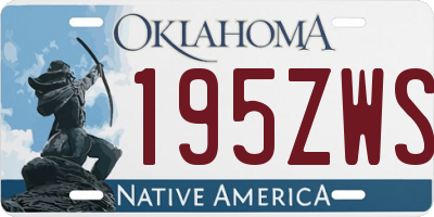 OK license plate 195ZWS