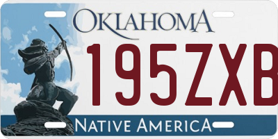 OK license plate 195ZXB