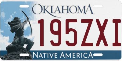 OK license plate 195ZXI