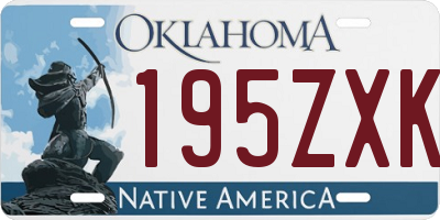 OK license plate 195ZXK