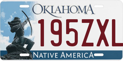 OK license plate 195ZXL
