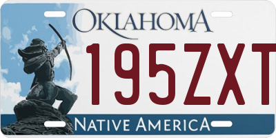 OK license plate 195ZXT