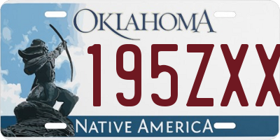 OK license plate 195ZXX