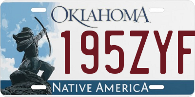 OK license plate 195ZYF