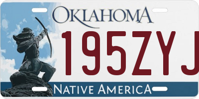 OK license plate 195ZYJ