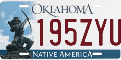 OK license plate 195ZYU