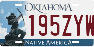 OK license plate 195ZYW