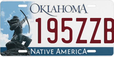 OK license plate 195ZZB