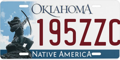 OK license plate 195ZZC