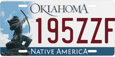 OK license plate 195ZZF