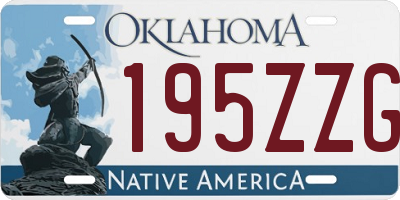 OK license plate 195ZZG