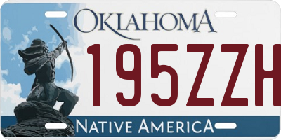 OK license plate 195ZZH