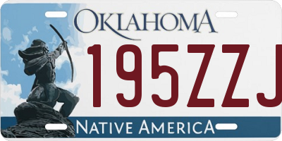 OK license plate 195ZZJ