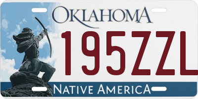 OK license plate 195ZZL