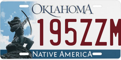 OK license plate 195ZZM