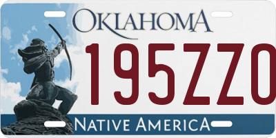 OK license plate 195ZZO