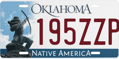 OK license plate 195ZZP