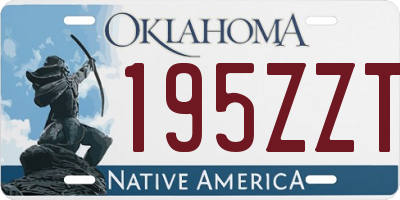 OK license plate 195ZZT