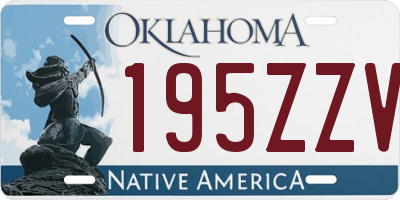 OK license plate 195ZZV