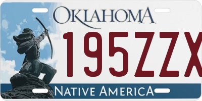 OK license plate 195ZZX