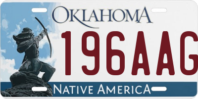 OK license plate 196AAG