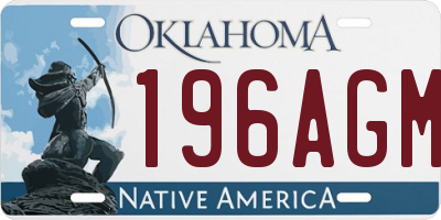 OK license plate 196AGM
