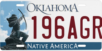 OK license plate 196AGR