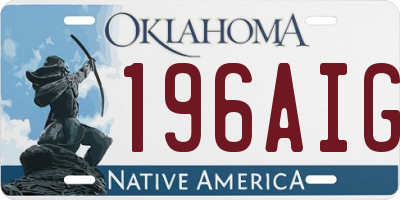 OK license plate 196AIG
