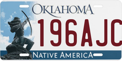 OK license plate 196AJC