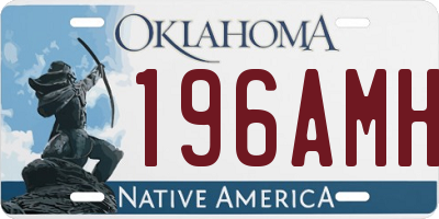 OK license plate 196AMH