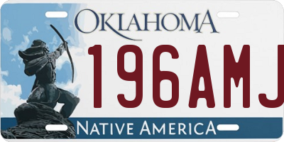 OK license plate 196AMJ