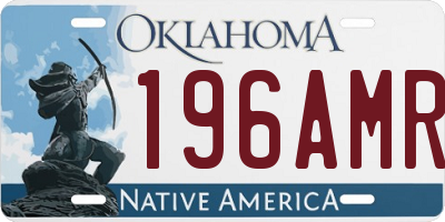 OK license plate 196AMR