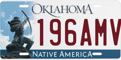 OK license plate 196AMV