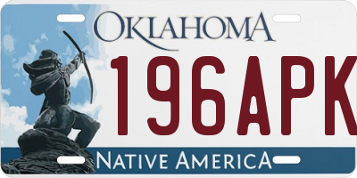 OK license plate 196APK