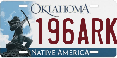 OK license plate 196ARK
