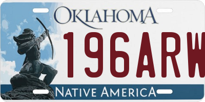 OK license plate 196ARW