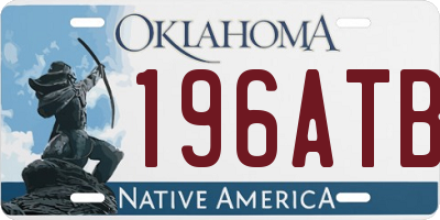 OK license plate 196ATB