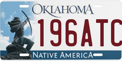 OK license plate 196ATC