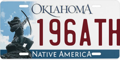OK license plate 196ATH