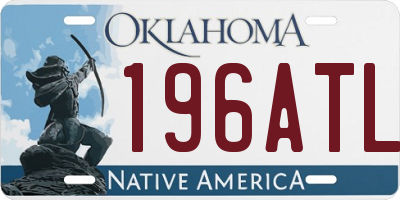 OK license plate 196ATL