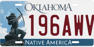 OK license plate 196AWV