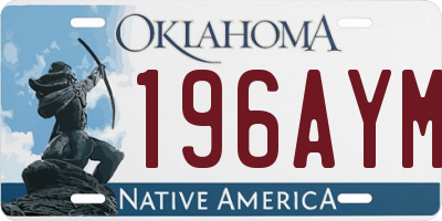 OK license plate 196AYM