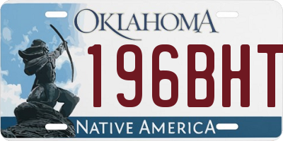 OK license plate 196BHT