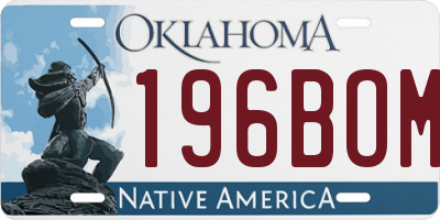 OK license plate 196BOM